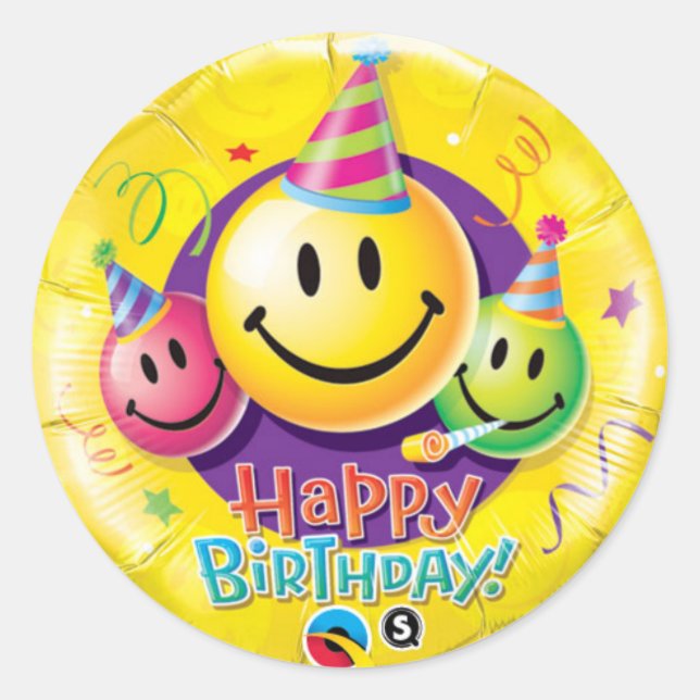 Adesivo Redondo Birthday Sticker (Frente)