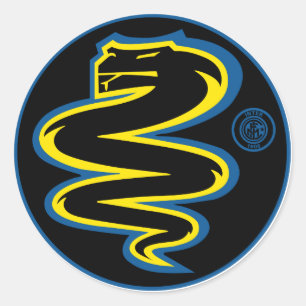 Adesivo Redondo Biscione Nerazzurro Inter - Black Sticker