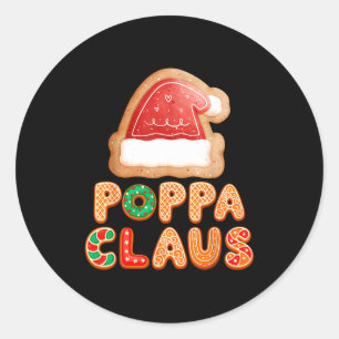 Adesivo Redondo Biscoitos de Natal Assando Ppa Claus Família Combi