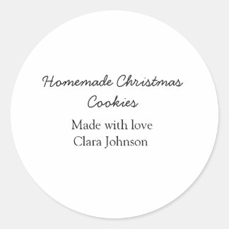 Adesivo Redondo Biscoitos de Natal caseiros feitos com amor adicio