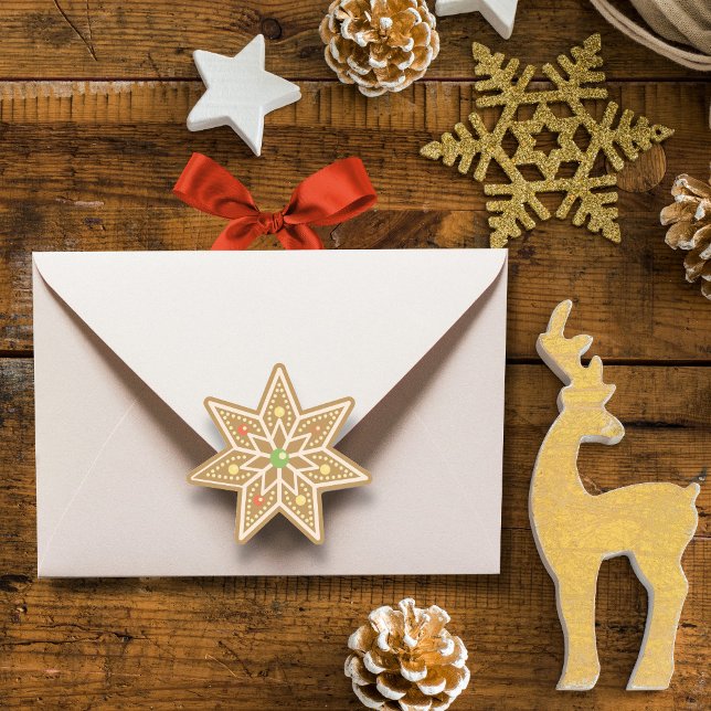 Adesivo Redondo Biscoitos de Natal com pão de especiarias (Criador carregado)