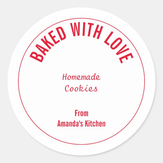 Adesivo Redondo Biscoitos De Natal Comida Caseira Favor Presente F (Frente)