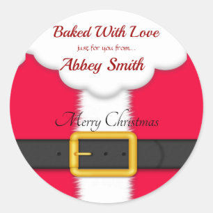 Adesivo Redondo Biscoitos de Natal, Doces e Tratamentos de Papai N