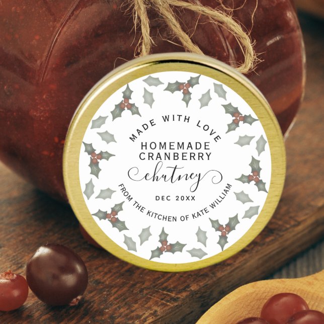 Adesivo Redondo Biscoitos de Natal em Aquarela Torta de Geleia Car (Criador carregado)