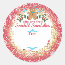 Adesivo Redondo Biscoitos de Natal pastelaria