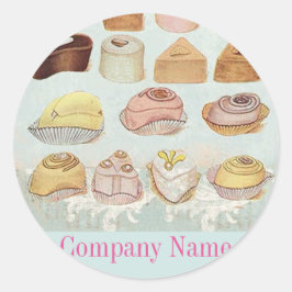 Adesivo Redondo biscoitos de sobremesa verde de menta chocolate do