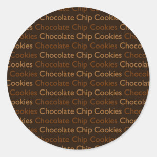 Adesivo Redondo Biscoitos dos pedaços de chocolate