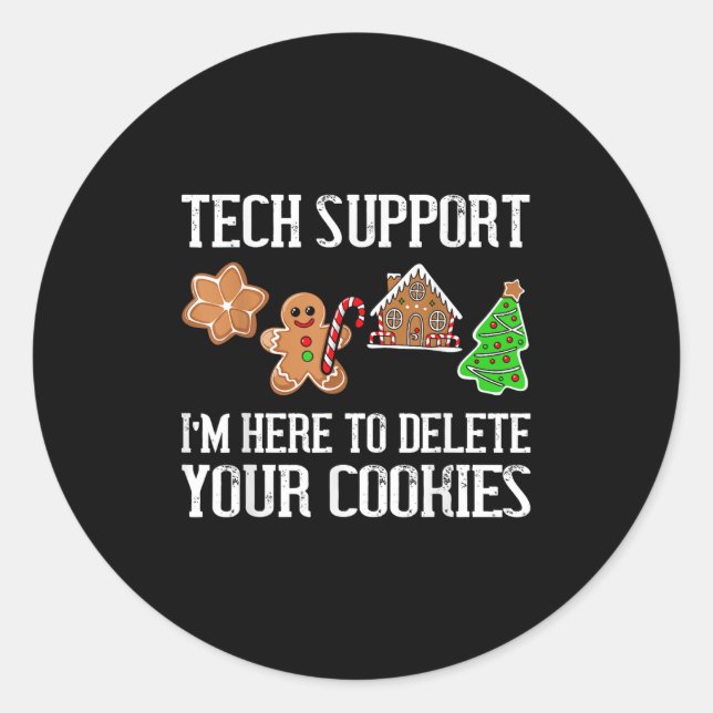 Adesivo Redondo Biscoitos Engraçados De Natal Pajamas Xmas Para Ho (Frente)