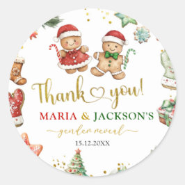 Adesivo Redondo Biscoitos Gingerbis Sexo Revelar Marcas Favoráveis