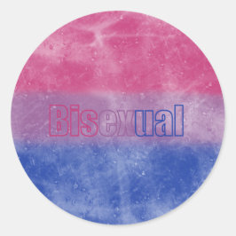 Adesivo Redondo Bisexual pride flag sticker