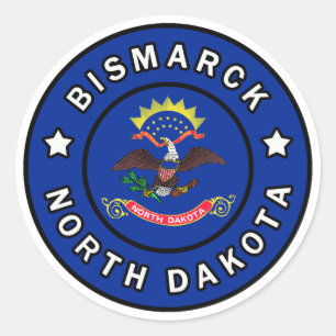 Adesivo Redondo Bismarck North Dakota