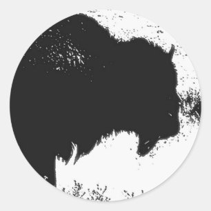 Adesivo Redondo Bison - Buffalo