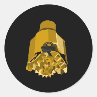 Adesivo Redondo bit de perfuração preto