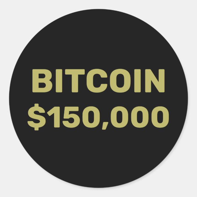 Adesivo Redondo Bitcoin 150000 Celebration (Frente)