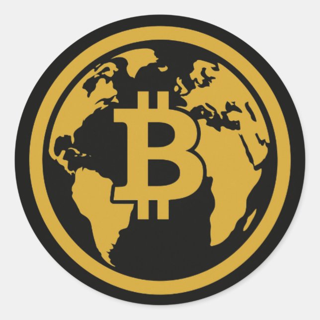 Adesivo Redondo Bitcoin a global asset (Frente)