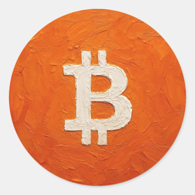 Adesivo Redondo Bitcoin Standard (Oil, Style: 2) (Frente)