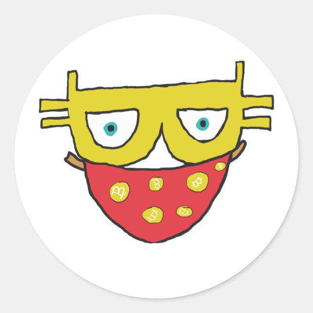 Adesivo Redondo Bitmoeda Bandit (Frente)