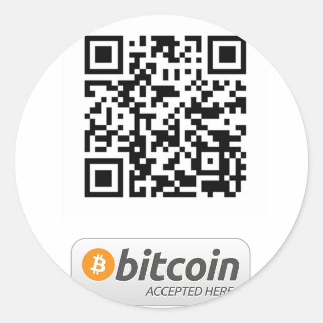 Adesivo Redondo Bitmoney aceite aqui (Frente)