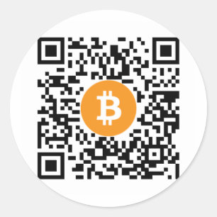 Adesivo Redondo Bitmoney (BTC) Wallet QR Code Sticker - Round