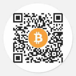 Adesivo Redondo Bitmoney (BTC) Wallet QR Code Sticker - Round