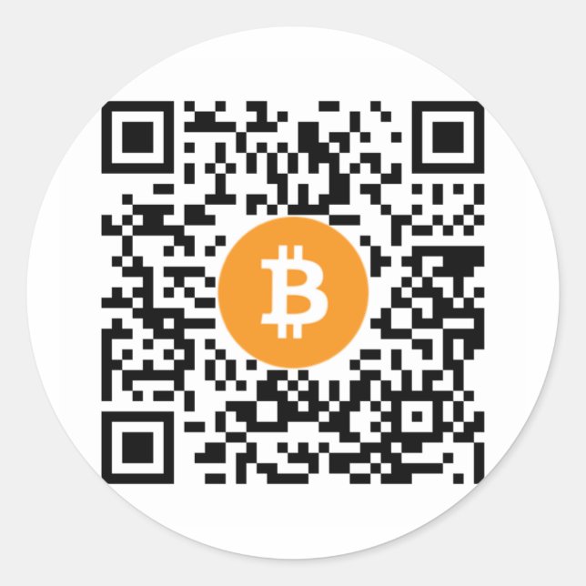 Adesivo Redondo Bitmoney (BTC) Wallet QR Code Sticker - Round (Frente)