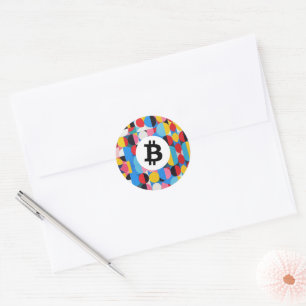 Adesivo Redondo Bitmoney colorido