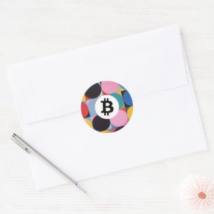 Adesivo Redondo Bitmoney colorido