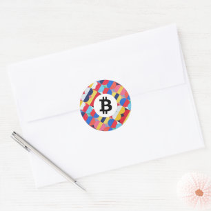Adesivo Redondo Bitmoney colorido