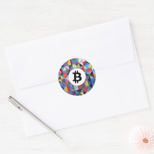 Adesivo Redondo Bitmoney colorido