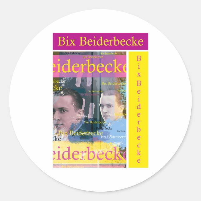 Adesivo Redondo Bix Beiderbecke (Frente)