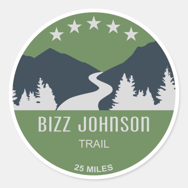 Adesivo Redondo Bizz Johnson Trail (Frente)