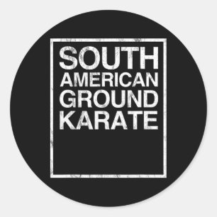 Adesivo Redondo Bjj brasileiro Jiu Jitsu South American Ground Kar