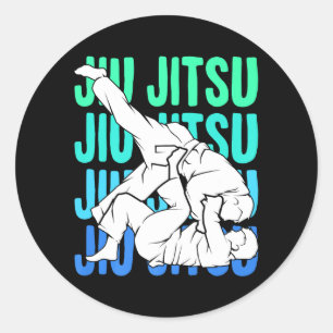 Adesivo Redondo BJJ Jiu Jitsu Brasileiro Crianças Meninos Homens