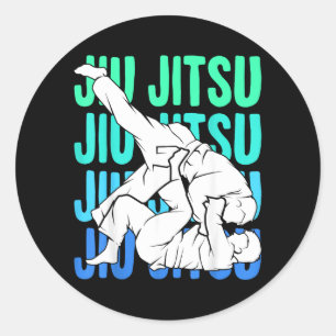 Adesivo Redondo BJJ Jiu Jitsu Brasileiro Infantil Meninos Homens