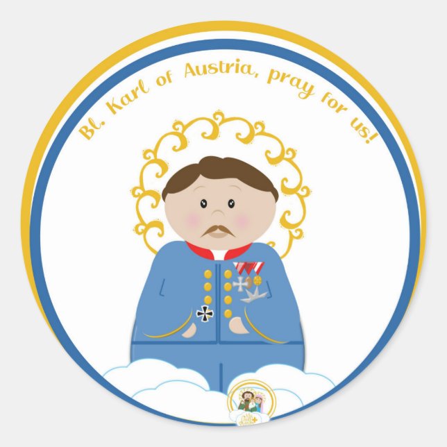 Adesivo Redondo Bl. Karl da Áustria (Frente)