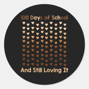 Adesivo Redondo Black Afro 100 Dias De Escola Melanin Heart Africa