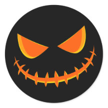 Black and Orange Happy Jack O Lanterna Face