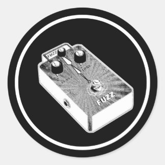 Adesivo Redondo Black and White Fuzz