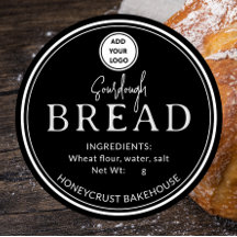 Black Bakery Sourdough Bread Add logo Sticker
