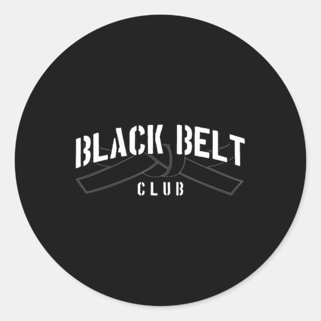 Adesivo Redondo Black Belt Club (Frente)