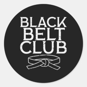 Adesivo Redondo Black Belt Club Legal Karate Taekwondo Kung Fu Jiu