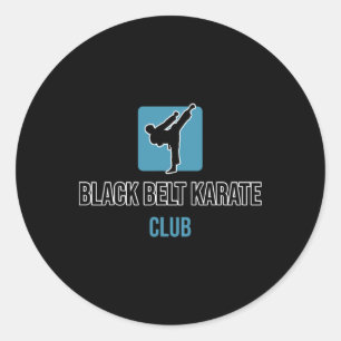 Adesivo Redondo Black Belt Karate Club
