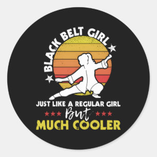 Adesivo Redondo Black Belt Karate Taekwondo Mial Mista