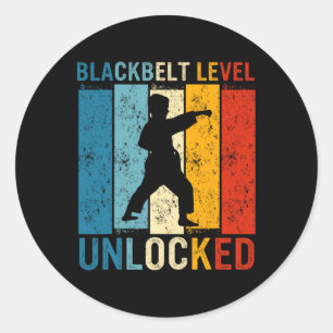 Adesivo Redondo Black Belt Men Atingem Artes Marciais Karate Boy