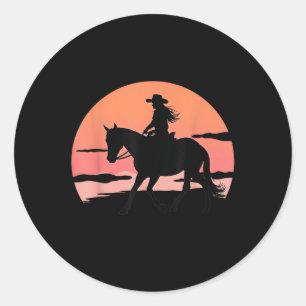 Adesivo Redondo Black Cowgirl Western Rodeo Melanin