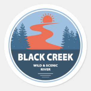 Adesivo Redondo Black Creek Wild E Scencence River Mississippi