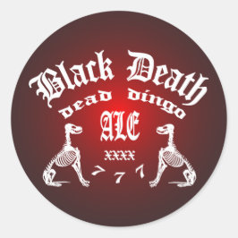 Adesivo Redondo Black Death 777 - Morto Dingo Ale