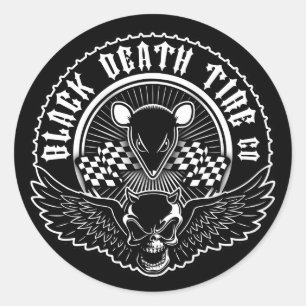 Adesivo Redondo Black Death Tire Co.