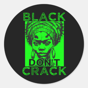 Adesivo Redondo Black Don't Crack 7 Sticker