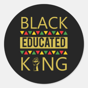 Adesivo Redondo Black Educated King Black African American